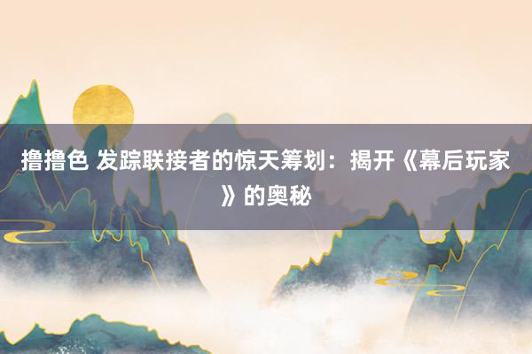 撸撸色 发踪联接者的惊天筹划：揭开《幕后玩家》的奥秘