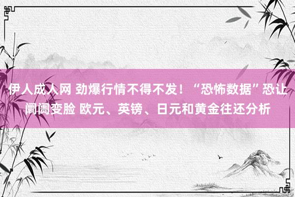 伊人成人网 劲爆行情不得不发！“恐怖数据”恐让阛阓变脸 欧元、英镑、日元和黄金往还分析