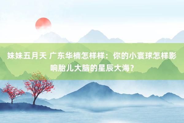 妹妹五月天 广东华楠怎样样：你的小寰球怎样影响胎儿大脑的星辰大海？