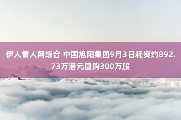 伊人情人网综合 中国旭阳集团9月3日耗资约892.73万港元回购300万股