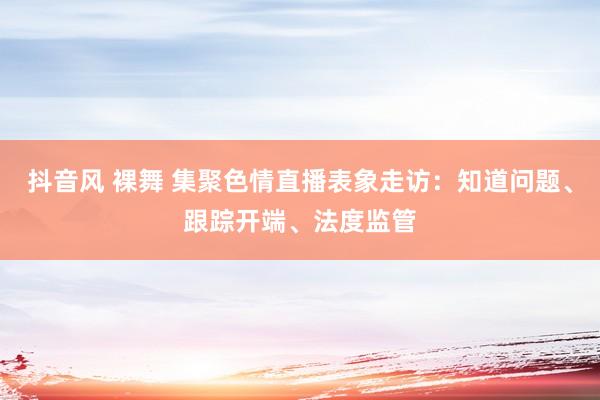 抖音风 裸舞 集聚色情直播表象走访：知道问题、跟踪开端、法度监管