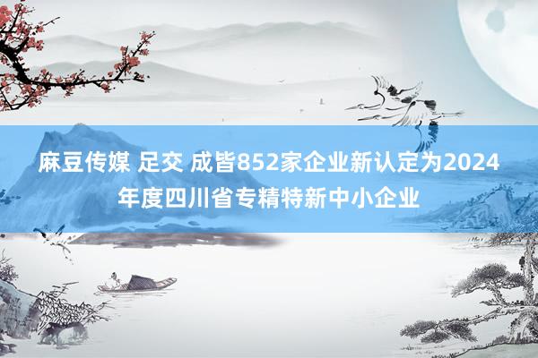 麻豆传媒 足交 成皆852家企业新认定为2024年度四川省专精特新中小企业