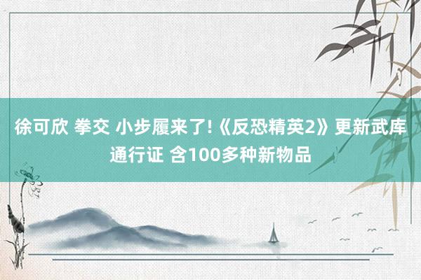 徐可欣 拳交 小步履来了!《反恐精英2》更新武库通行证 含100多种新物品