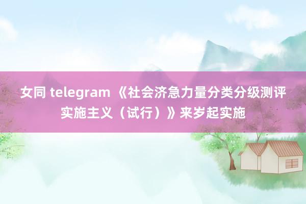 女同 telegram 《社会济急力量分类分级测评实施主义（试行）》来岁起实施