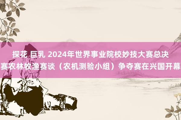 探花 巨乳 2024年世界事业院校妙技大赛总决赛农林牧渔赛谈（农机测验小组）争夺赛在兴国开幕