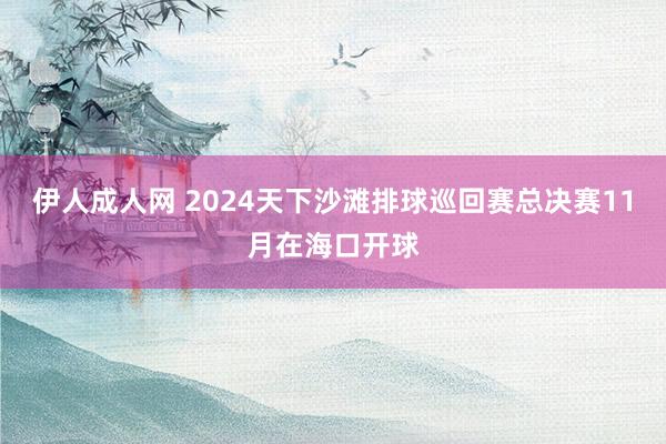 伊人成人网 2024天下沙滩排球巡回赛总决赛11月在海口开球