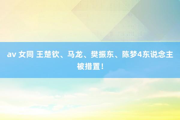 av 女同 王楚钦、马龙、樊振东、陈梦4东说念主被措置！