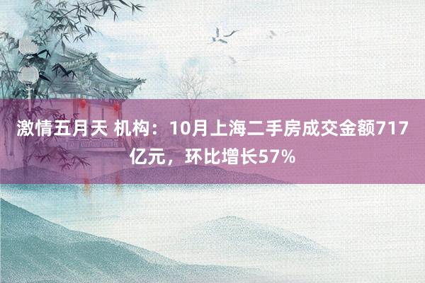 激情五月天 机构：10月上海二手房成交金额717亿元，环比增长57%