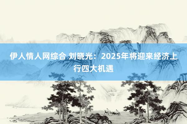 伊人情人网综合 刘晓光：2025年将迎来经济上行四大机遇