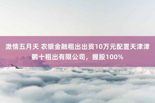 激情五月天 农银金融租出出资10万元配置天津津鹏十租出有限公司，握股100%