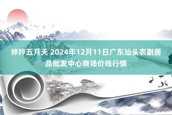 婷婷五月天 2024年12月11日广东汕头农副居品批发中心商场价钱行情