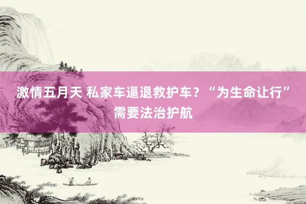 激情五月天 私家车逼退救护车？“为生命让行”需要法治护航