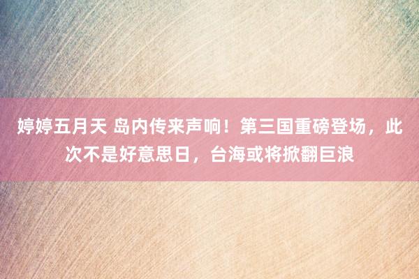 婷婷五月天 岛内传来声响！第三国重磅登场，此次不是好意思日，台海或将掀翻巨浪