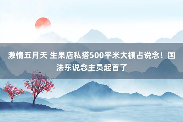 激情五月天 生果店私搭500平米大棚占说念！国法东说念主员起首了