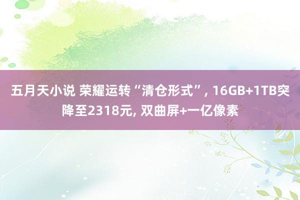 五月天小说 荣耀运转“清仓形式”， 16GB+1TB突降至2318元， 双曲屏+一亿像素