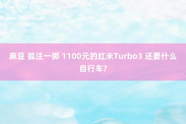 麻豆 孤注一掷 1100元的红米Turbo3 还要什么自行车?