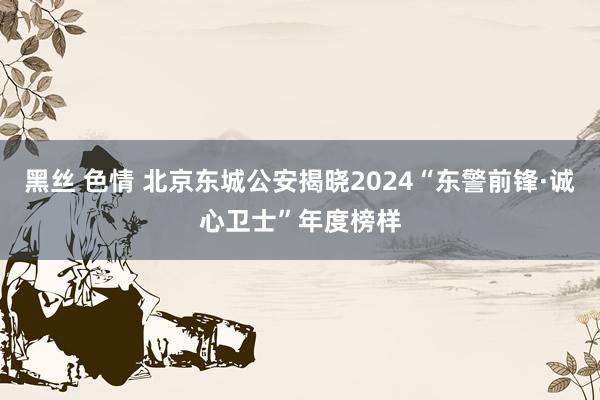 黑丝 色情 北京东城公安揭晓2024“东警前锋·诚心卫士”年度榜样